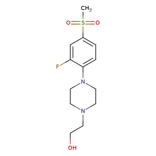 1-[2-fluoro-4-(methylsulphonyl)phenyl]-4-(2-hydroxyethyl)piperazine