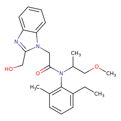 N-(2-ethyl-6-methylphenyl)-2-[2-(hydroxymethyl)-1H-1,3-benzodiazol-1-yl]-N-(1-methoxypropan-2-yl)acetamide