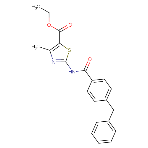 ethyl 2-(4-benzylbenzamido)-4-methyl-1,3-thiazole-5-carboxylate