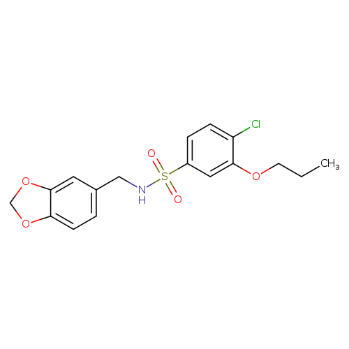 N-[(2H-1,3-benzodioxol-5-yl)methyl]-4-chloro-3-propoxybenzene-1-sulfonamide