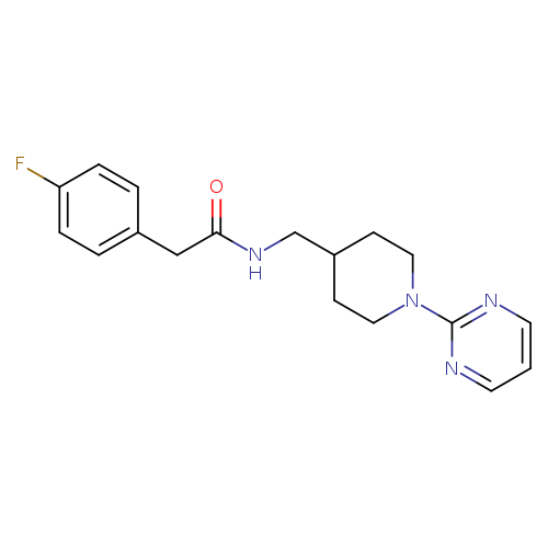 2-(4-fluorophenyl)-N-{[1-(pyrimidin-2-yl)piperidin-4-yl]methyl}acetamide
