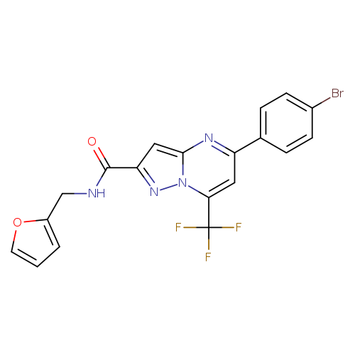 5-(4-bromophenyl)-N-(2-furylmethyl)-7-(trifluoromethyl)pyrazolo[1,5-a]pyrimidine-2-carboxamide