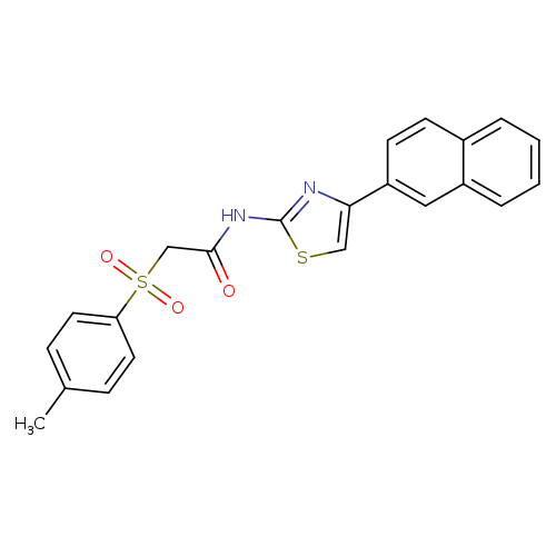 2-(4-methylbenzenesulfonyl)-N-[4-(naphthalen-2-yl)-1,3-thiazol-2-yl]acetamide