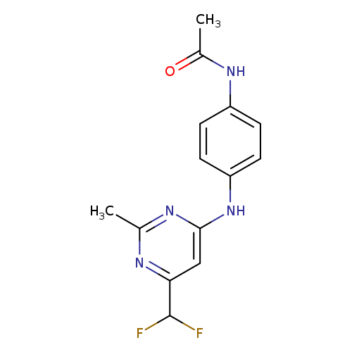 N-(4-{[6-(difluoromethyl)-2-methylpyrimidin-4-yl]amino}phenyl)acetamide