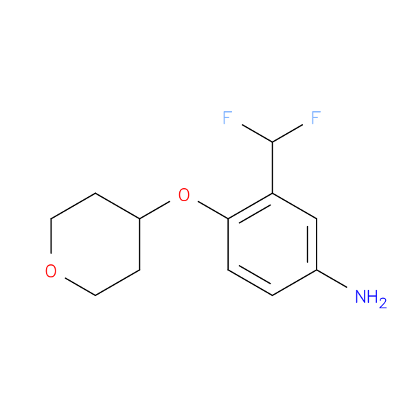 3-(Difluoromethyl)-4-(oxan-4-yloxy)aniline
