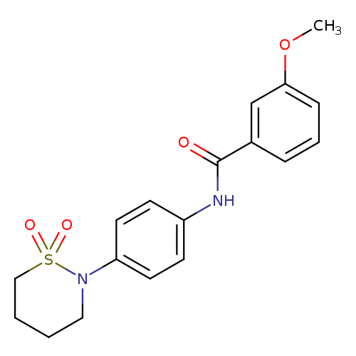 N-[4-(1,1-dioxo-1lambda6,2-thiazinan-2-yl)phenyl]-3-methoxybenzamide
