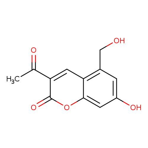 2H-1-Benzopyran-2-one, 3-acetyl-7-hydroxy-5-(hydroxymethyl)-
