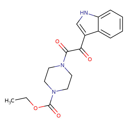 ethyl 4-[2-(1H-indol-3-yl)-2-oxoacetyl]piperazine-1-carboxylate
