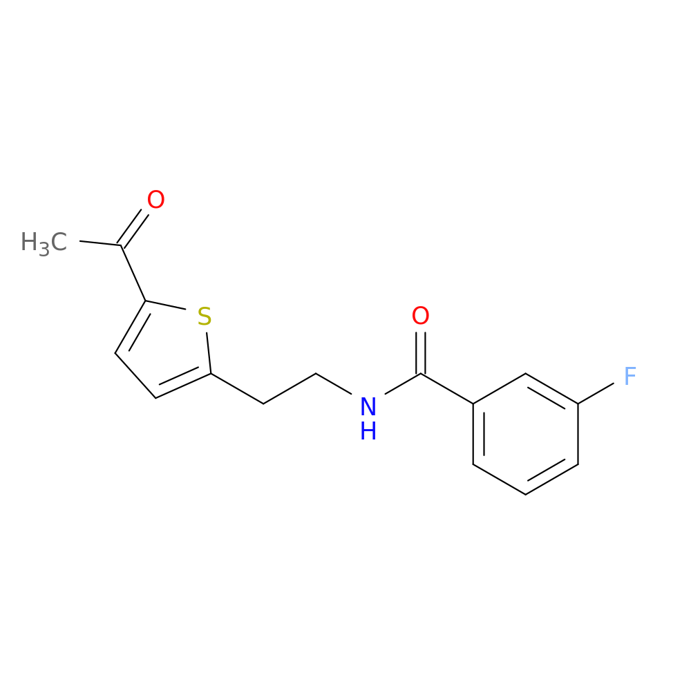 N-[2-(5-acetylthiophen-2-yl)ethyl]-3-fluorobenzamide