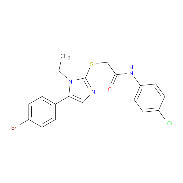 2-{[5-(4-bromophenyl)-1-ethyl-1H-imidazol-2-yl]sulfanyl}-N-(4-chlorophenyl)acetamide
