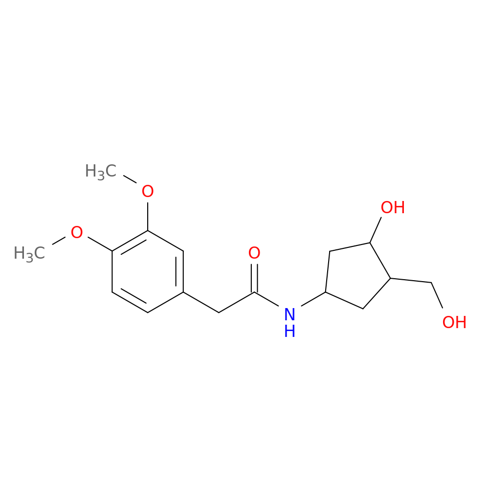2-(3,4-dimethoxyphenyl)-N-[3-hydroxy-4-(hydroxymethyl)cyclopentyl]acetamide