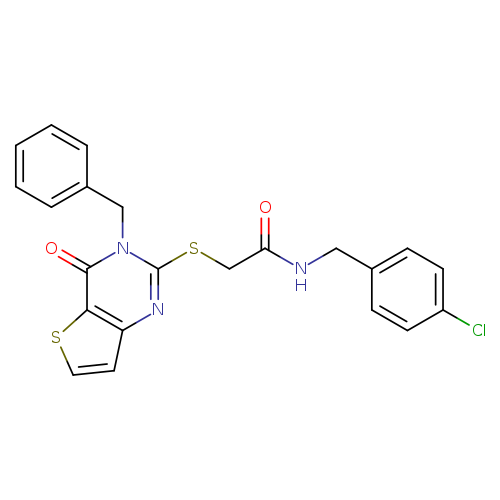 2-({3-benzyl-4-oxo-3H,4H-thieno[3,2-d]pyrimidin-2-yl}sulfanyl)-N-[(4-chlorophenyl)methyl]acetamide