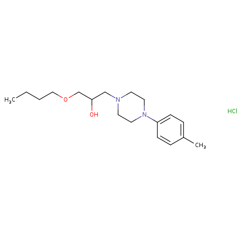 1-butoxy-3-[4-(4-methylphenyl)piperazin-1-yl]propan-2-ol hydrochloride