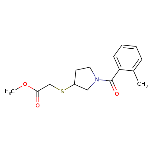 methyl 2-{[1-(2-methylbenzoyl)pyrrolidin-3-yl]sulfanyl}acetate