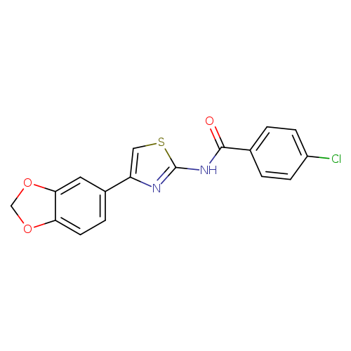 N-[4-(2H-1,3-benzodioxol-5-yl)-1,3-thiazol-2-yl]-4-chlorobenzamide
