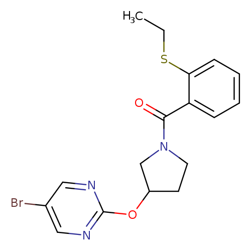 5-bromo-2-({1-[2-(ethylsulfanyl)benzoyl]pyrrolidin-3-yl}oxy)pyrimidine