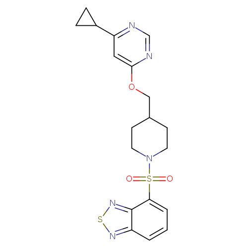 4-[(4-{[(6-cyclopropylpyrimidin-4-yl)oxy]methyl}piperidin-1-yl)sulfonyl]-2,1,3-benzothiadiazole