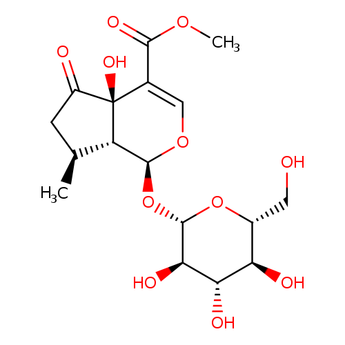 Methyl (1S,4aR,7S,7aR)-4a-hydroxy-7-methyl-5-oxo-1-(((2S,3R,4S,5S,6R)-3,4,5-trihydroxy-6-(hydroxymethyl)tetrahydro-2H-pyran-2-yl)oxy)-1,4a,5,6,7,7a-hexahydrocyclopenta[c]pyran-4-carboxylate