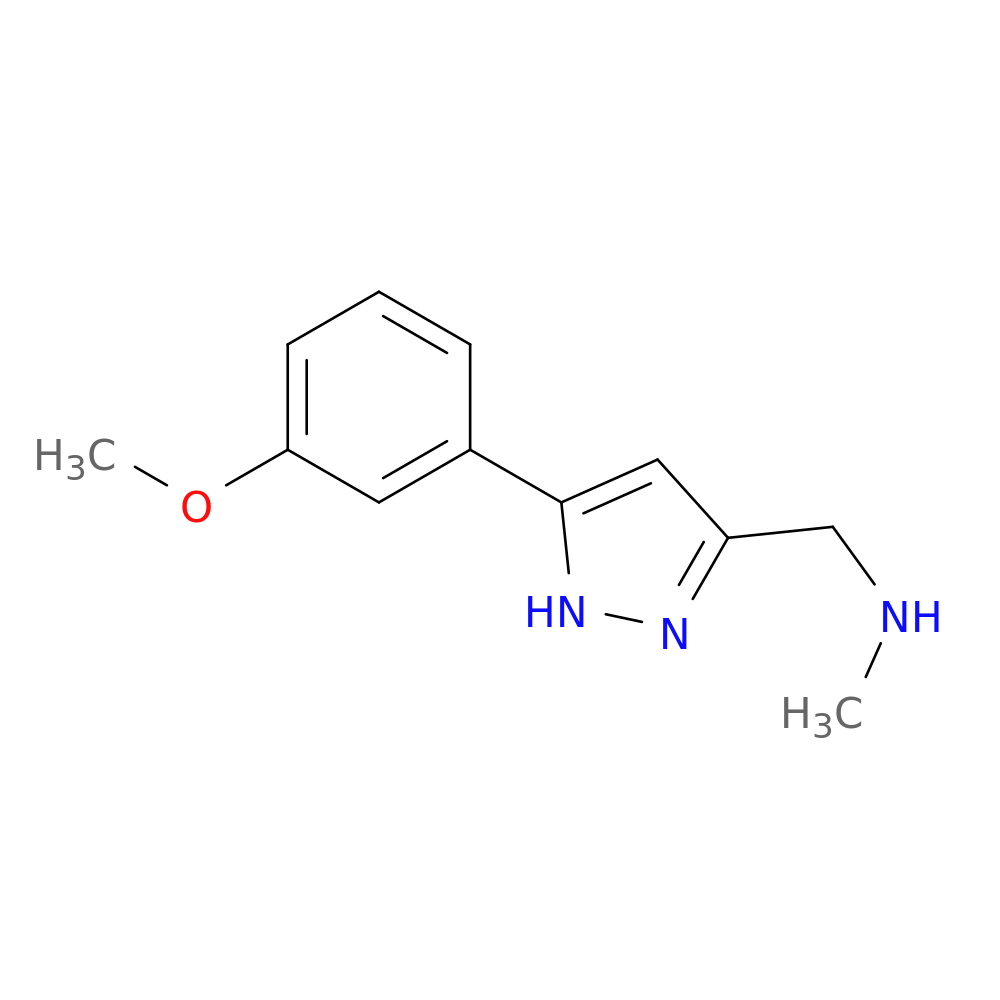 {[5-(3-methoxyphenyl)-1H-pyrazol-3-yl]methyl}(methyl)amine