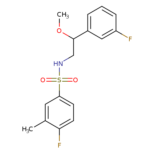 4-fluoro-N-[2-(3-fluorophenyl)-2-methoxyethyl]-3-methylbenzene-1-sulfonamide