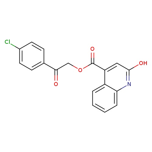2-(4-chlorophenyl)-2-oxoethyl 2-hydroxyquinoline-4-carboxylate