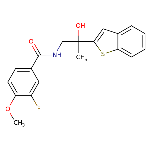N-[2-(1-benzothiophen-2-yl)-2-hydroxypropyl]-3-fluoro-4-methoxybenzamide