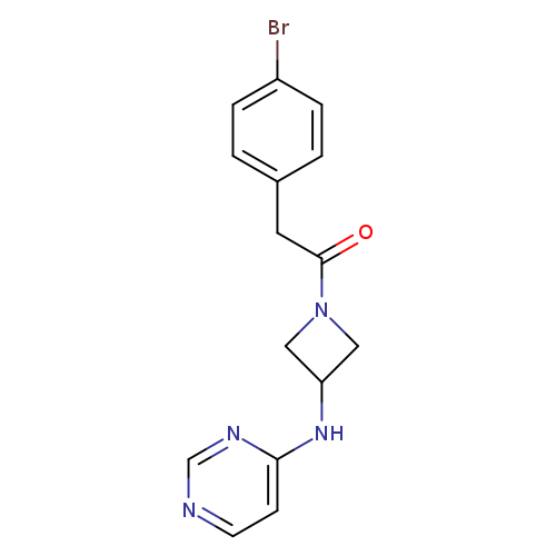 2-(4-bromophenyl)-1-{3-[(pyrimidin-4-yl)amino]azetidin-1-yl}ethan-1-one