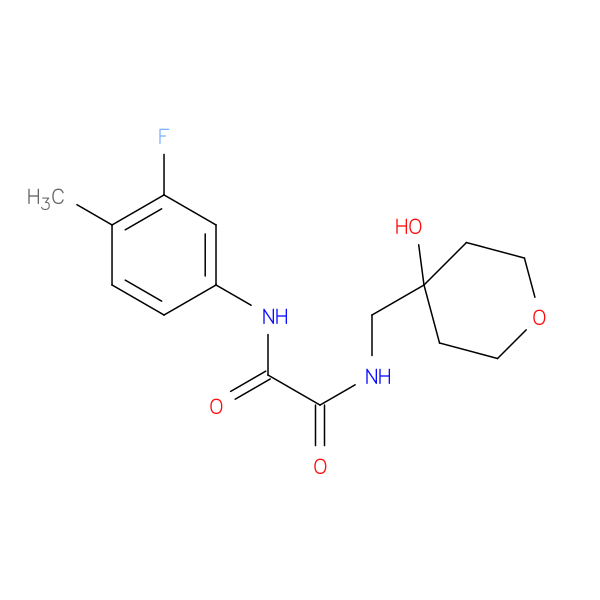 N-(3-fluoro-4-methylphenyl)-N'-[(4-hydroxyoxan-4-yl)methyl]ethanediamide