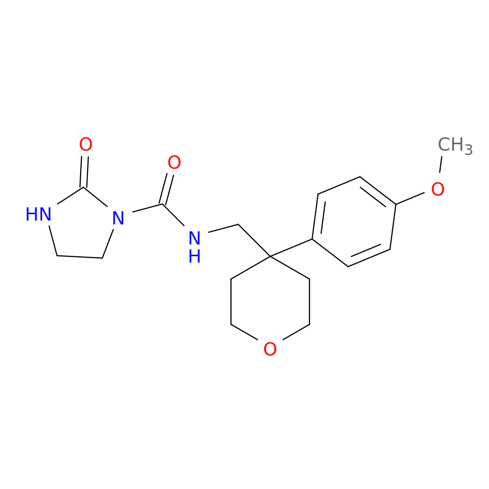 N-{[4-(4-methoxyphenyl)oxan-4-yl]methyl}-2-oxoimidazolidine-1-carboxamide