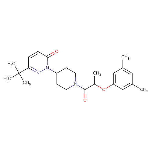 6-tert-butyl-2-{1-[2-(3,5-dimethylphenoxy)propanoyl]piperidin-4-yl}-2,3-dihydropyridazin-3-one