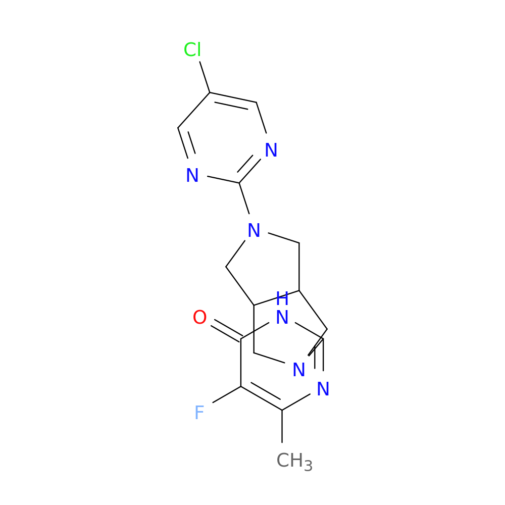 2-[5-(5-chloropyrimidin-2-yl)-octahydropyrrolo[3,4-c]pyrrol-2-yl]-5-fluoro-6-methyl-3,4-dihydropyrimidin-4-one