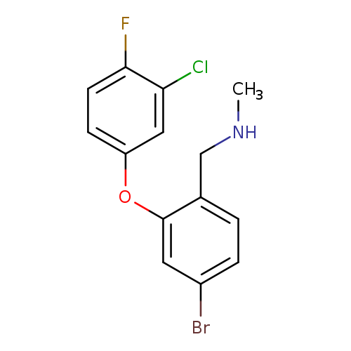 {[4-bromo-2-(3-chloro-4-fluorophenoxy)phenyl]methyl}(methyl)amine