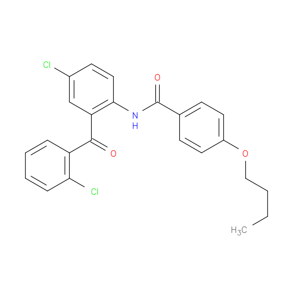 4-butoxy-N-[4-chloro-2-(2-chlorobenzoyl)phenyl]benzamide