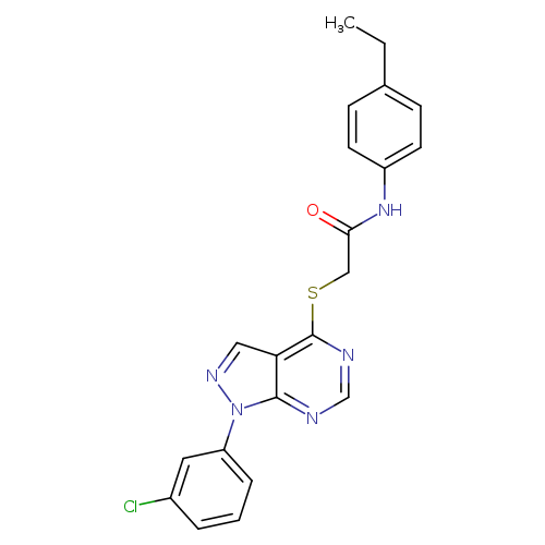 2-{[1-(3-chlorophenyl)-1H-pyrazolo[3,4-d]pyrimidin-4-yl]sulfanyl}-N-(4-ethylphenyl)acetamide