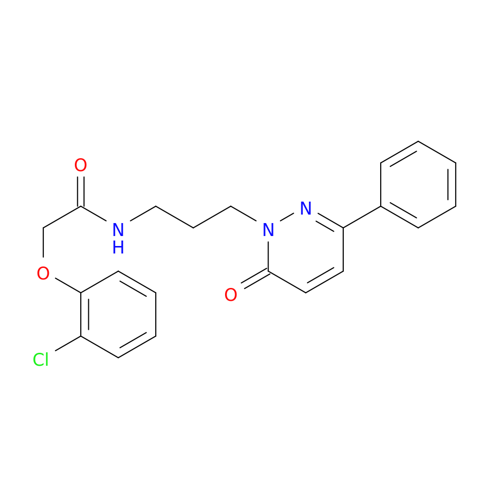 2-(2-chlorophenoxy)-N-[3-(6-oxo-3-phenyl-1,6-dihydropyridazin-1-yl)propyl]acetamide