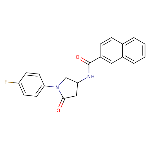 N-[1-(4-fluorophenyl)-5-oxopyrrolidin-3-yl]naphthalene-2-carboxamide