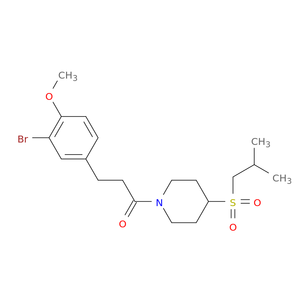 3-(3-bromo-4-methoxyphenyl)-1-[4-(2-methylpropanesulfonyl)piperidin-1-yl]propan-1-one