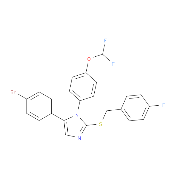 5-(4-bromophenyl)-1-[4-(difluoromethoxy)phenyl]-2-{[(4-fluorophenyl)methyl]sulfanyl}-1H-imidazole