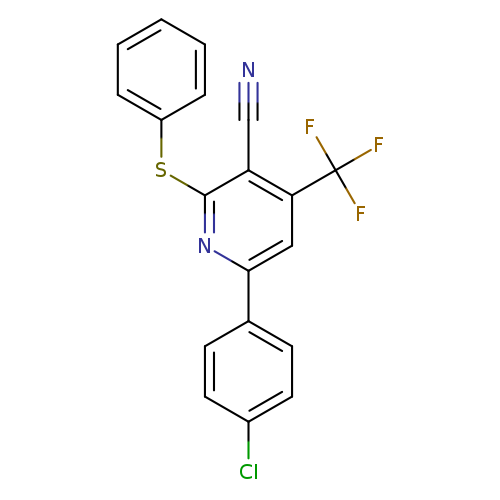 6-(4-chlorophenyl)-2-(phenylsulfanyl)-4-(trifluoromethyl)pyridine-3-carbonitrile
