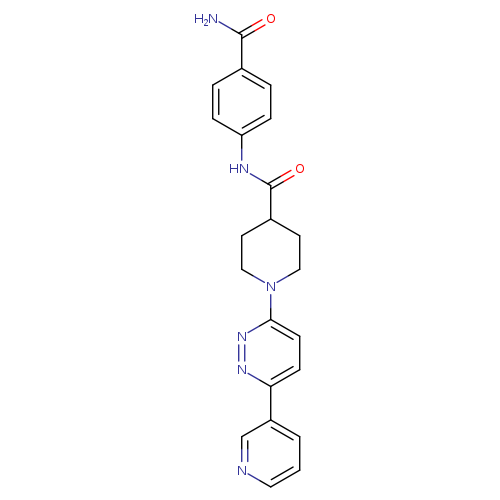 N-(4-carbamoylphenyl)-1-[6-(pyridin-3-yl)pyridazin-3-yl]piperidine-4-carboxamide