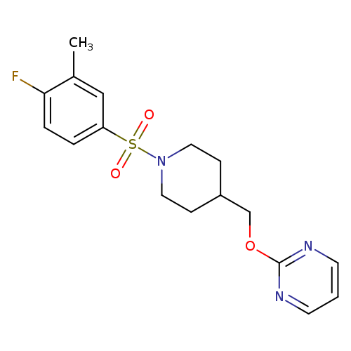 2-{[1-(4-fluoro-3-methylbenzenesulfonyl)piperidin-4-yl]methoxy}pyrimidine