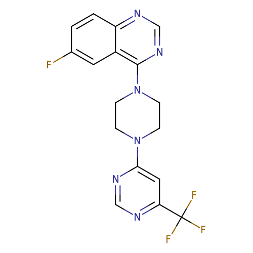 6-fluoro-4-{4-[6-(trifluoromethyl)pyrimidin-4-yl]piperazin-1-yl}quinazoline
