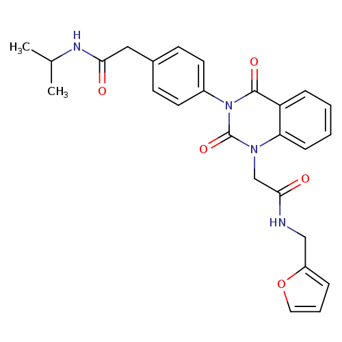 2-[2,4-dioxo-3-(4-{[(propan-2-yl)carbamoyl]methyl}phenyl)-1,2,3,4-tetrahydroquinazolin-1-yl]-N-[(furan-2-yl)methyl]acetamide