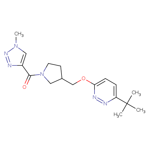 3-tert-butyl-6-{[1-(1-methyl-1H-1,2,3-triazole-4-carbonyl)pyrrolidin-3-yl]methoxy}pyridazine
