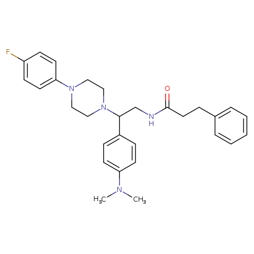 N-{2-[4-(dimethylamino)phenyl]-2-[4-(4-fluorophenyl)piperazin-1-yl]ethyl}-3-phenylpropanamide