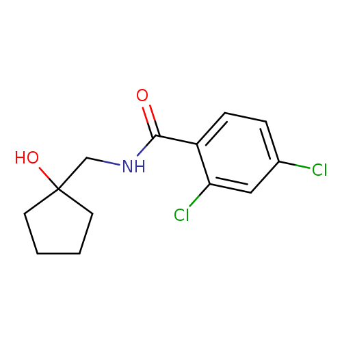 2,4-dichloro-N-[(1-hydroxycyclopentyl)methyl]benzamide