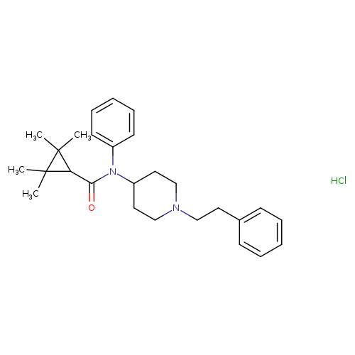 2,2,3,3-tetramethyl-N-(1-phenethylpiperidin-4-yl)-N-phenylcyclopropane-1-carboxamide,monohydrochloride