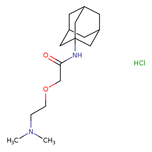 Acetamide, 2-[2-(dimethylamino)ethoxy]-N-tricyclo[3.3.1.13,7]dec-1-yl-, hydrochloride (1:1)