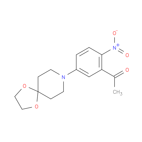 1-(5-{1,4-dioxa-8-azaspiro[4.5]decan-8-yl}-2-nitrophenyl)ethan-1-one