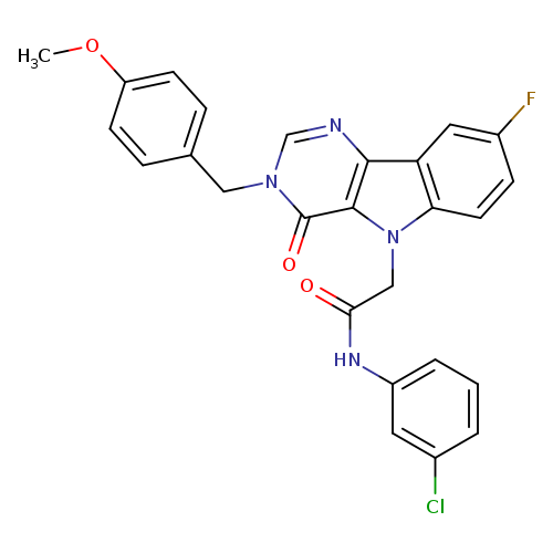 N-(3-chlorophenyl)-2-{8-fluoro-3-[(4-methoxyphenyl)methyl]-4-oxo-3H,4H,5H-pyrimido[5,4-b]indol-5-yl}acetamide